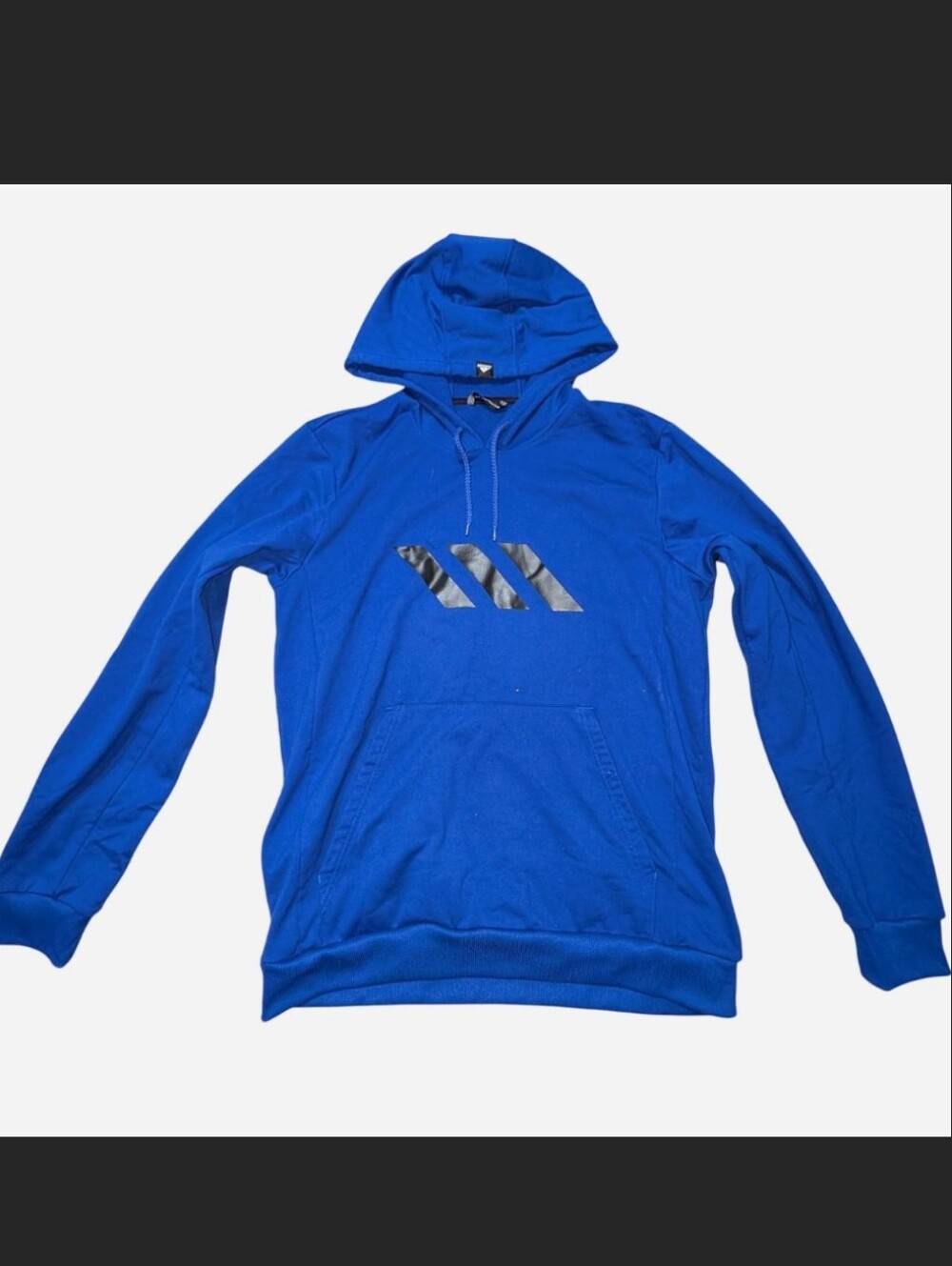 adidas Royal Blue Pullover Hoodie with Logo